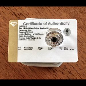 Wonderful Black Spinel and Silver statement ring.